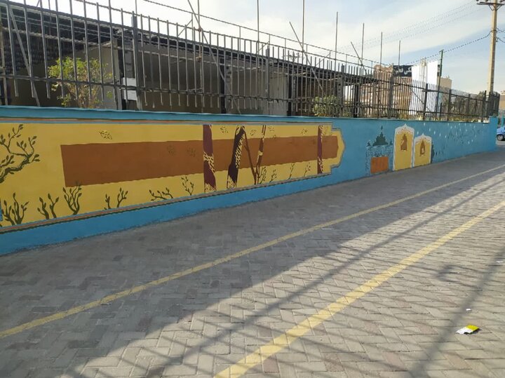 اجرای طرح دیوارنگاره حدفاصل میدان آزادی تا میدان ارتش اصفهان