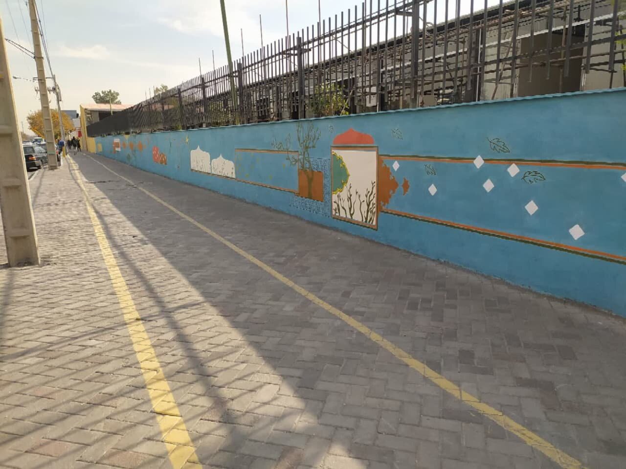 اجرای طرح دیوارنگاره حدفاصل میدان آزادی تا میدان ارتش اصفهان