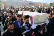 پیکر چهار شهید گمنام وارد کردستان شد