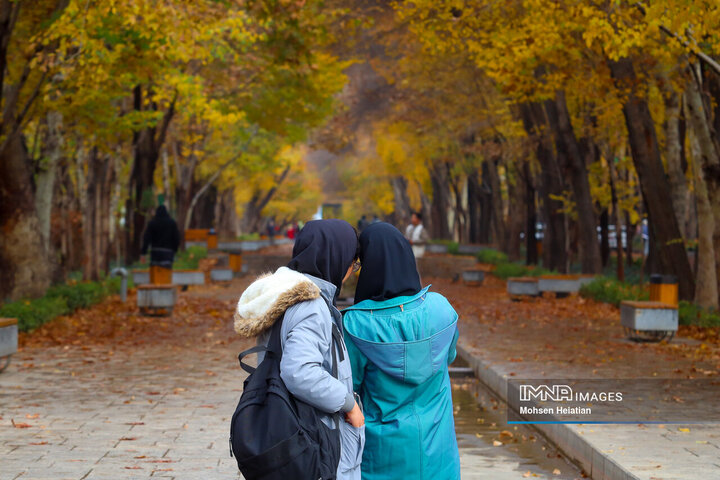 پاییز در قاب چهارباغ اصفهان