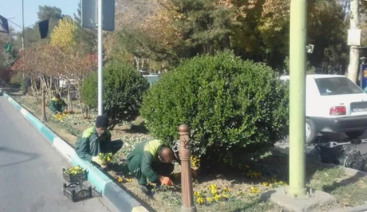 کاشت گونه‌های مقاوم به خشکی در پارک‌های سعدی و ملت اصفهان