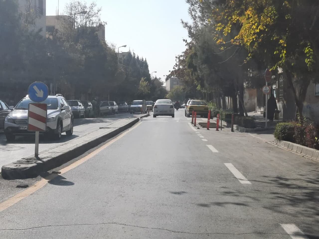 خط‌کشی معابر و خیابان‌های منطقه ۷ اصفهان انجام شد