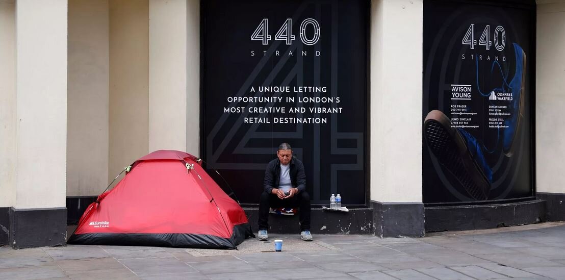 افزایش چادرنشینی و بیخانمانی در لندن