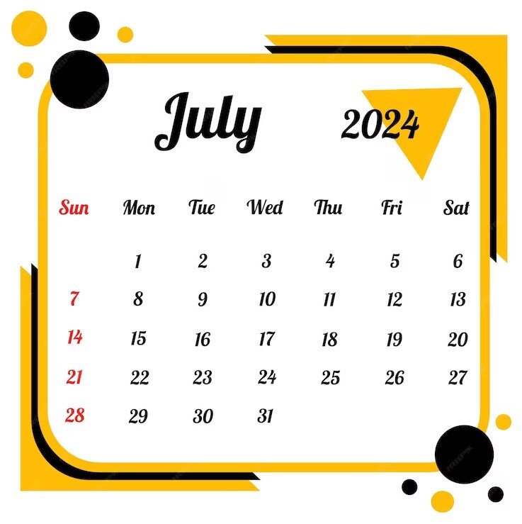 ماه ژوئیه (July) 2024