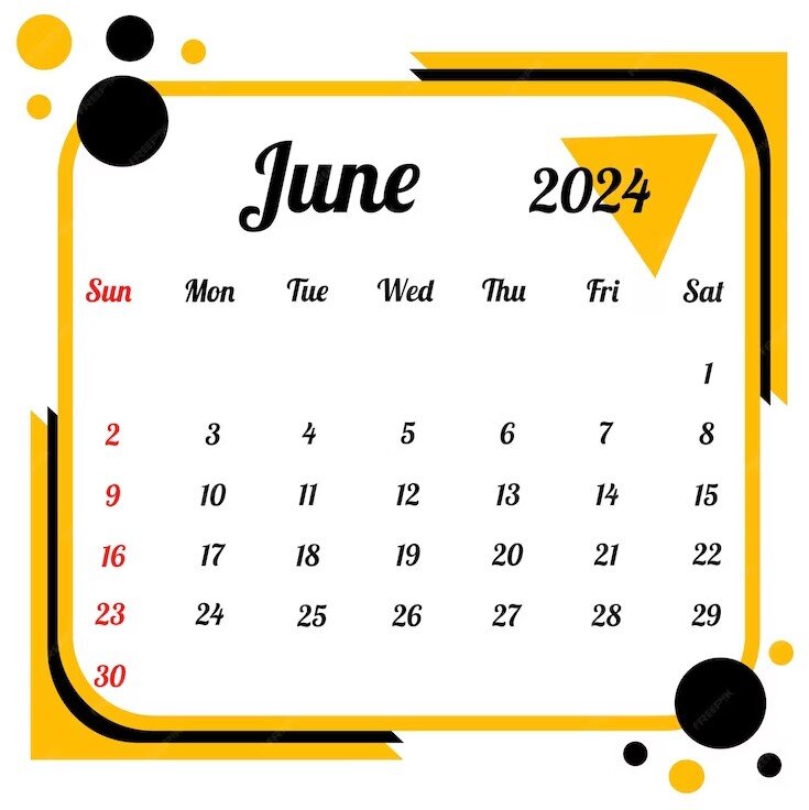 ماه ژوئن (June) 2024