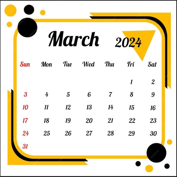 ماه مارس (March) 2024