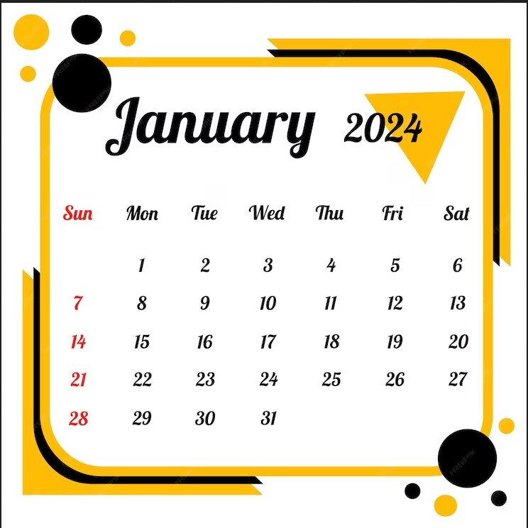 ماه ژانویه january 2024