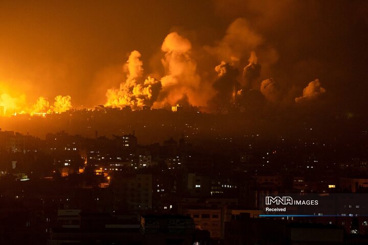 بمباران شبانه غزه