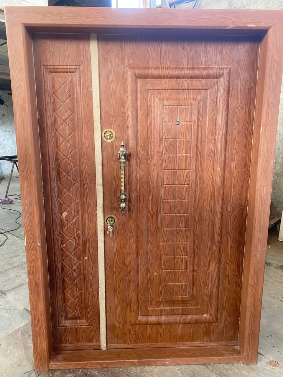 درب 1.5 لنگه ضدسرقت رویه فلزی رنگ دکورال باکیفیت|دُرسی