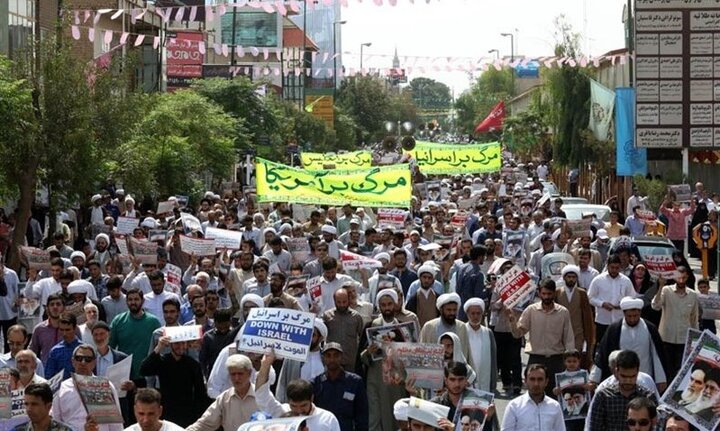 راهپیمایی مردم بجنورد در محکومیت حمله تروریستی کرمان + فیلم