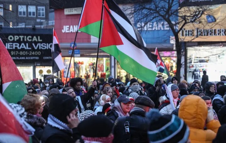 تظاهرات مردم نیویورک در حمایت از غزه + تصاویر