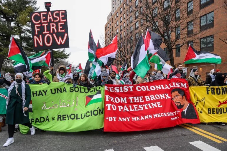 تظاهرات مردم نیویورک در حمایت از غزه+ تصاویر