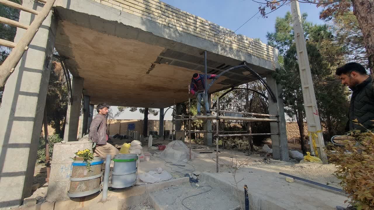 پیشرفت ۶۰ درصدی پروژه یادمان شهدای محله امینآباد