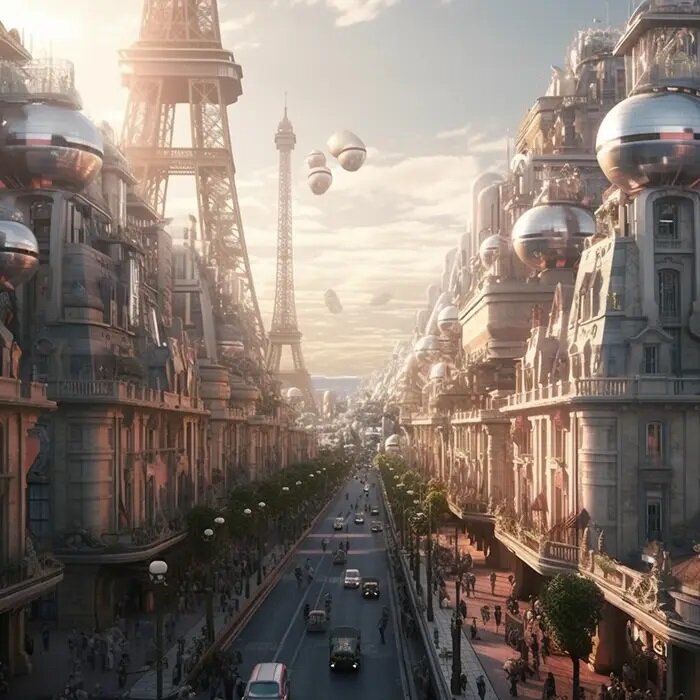 شکل شهرها تا هزار سال آینده از نظر هوش مصنوعی + عکس