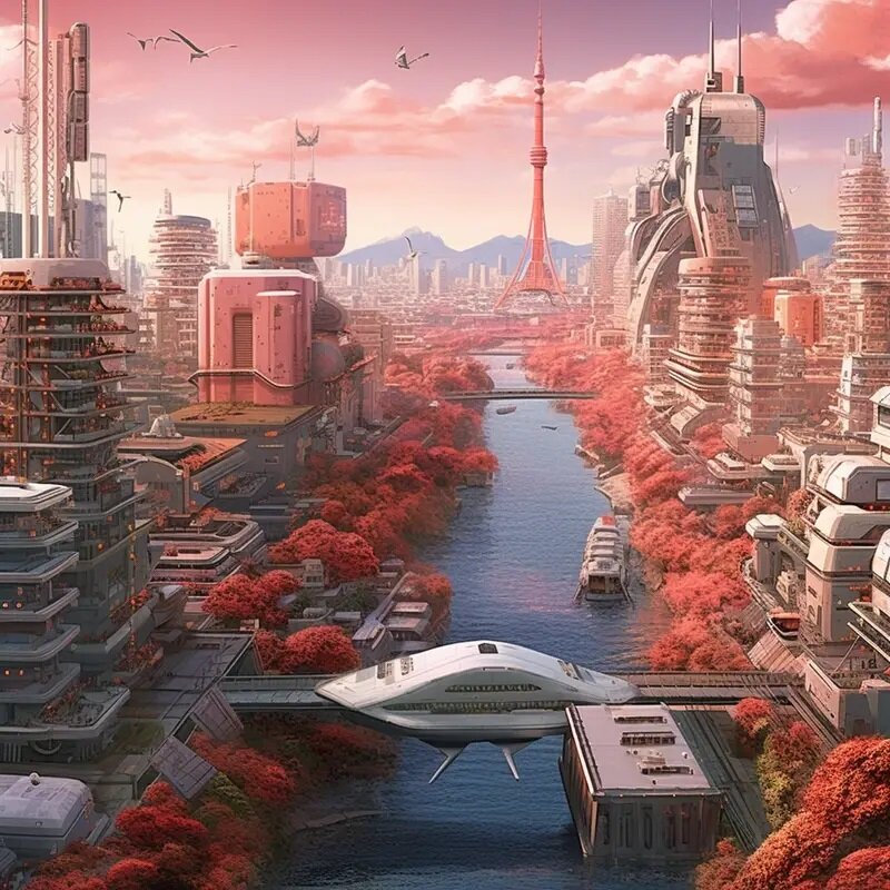 شکل شهرها تا هزار سال آینده از نظر هوش مصنوعی + عکس