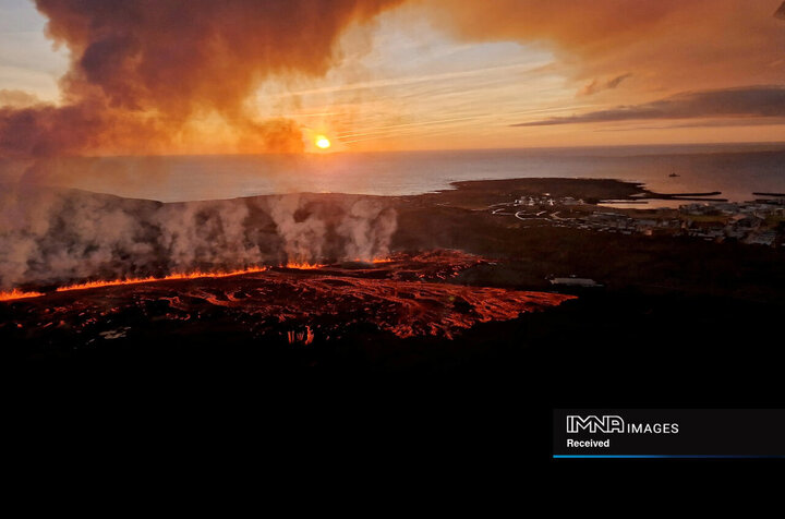فوران آتشفشان در ایسلند