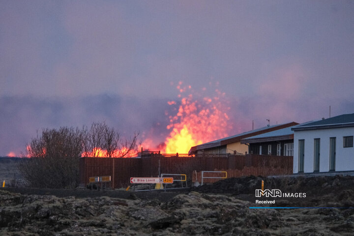 فوران آتشفشان در ایسلند