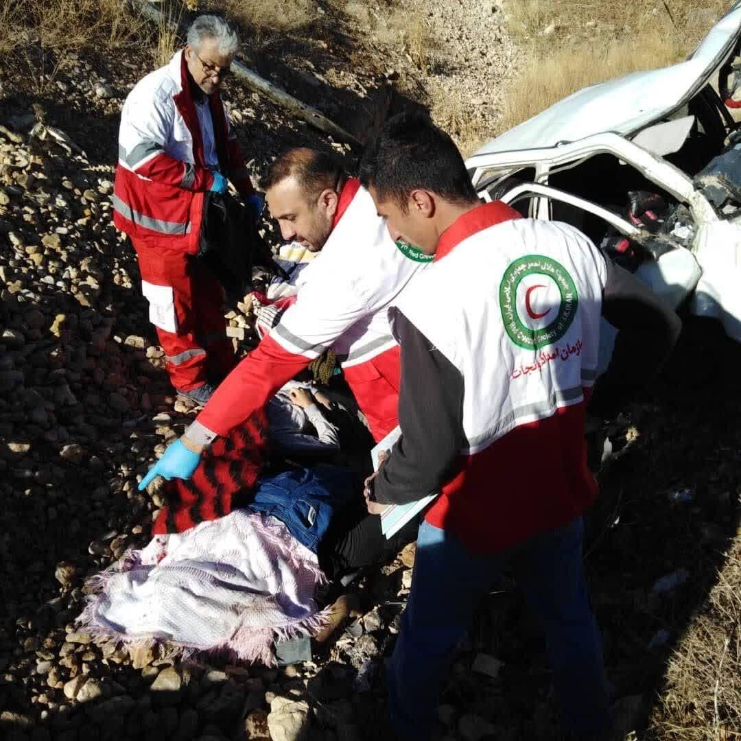 ۶ کشته و یک مصدوم در واژگونی خودروی سواری در جاده سپیدان به یاسوج