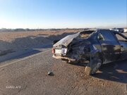 انحراف سمند از جاده منجر به فوت سرنشین شد