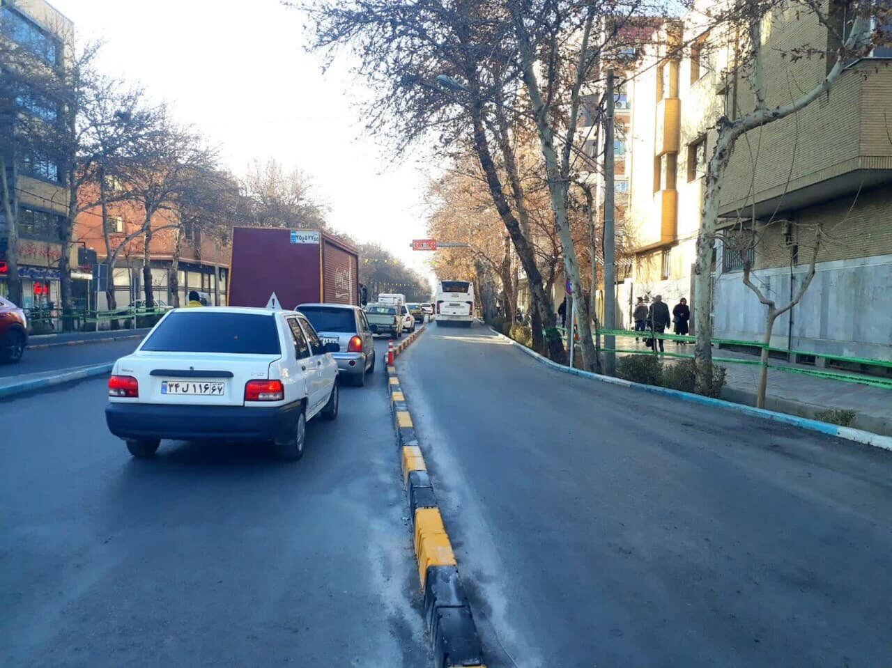 خط ویژه اتوبوس در خیابان شمسآبادی ایجاد شد