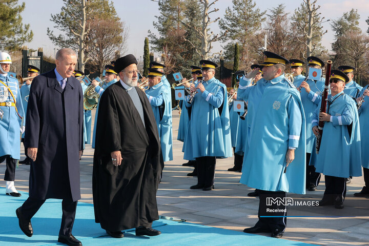استقبال رسمی رجب طیب اردوغان از رئیس جمهور