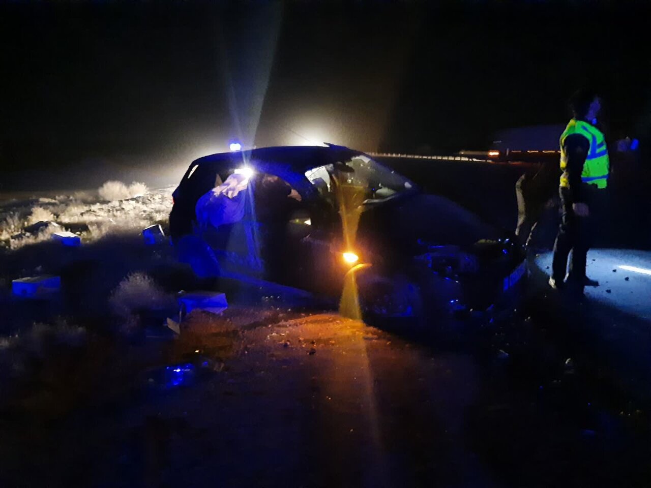 واژگونی کوئیک در اتوبان نطنز - کاشان یک فوتی داشت