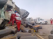 یک فوتی و چهار زخمی در طوفان شن جاده کرمان