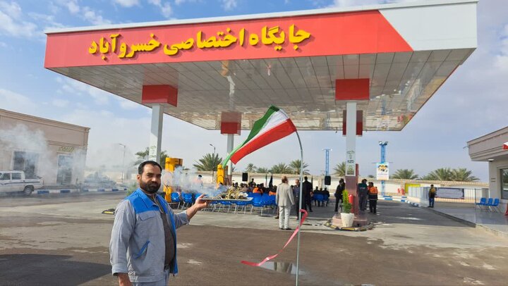 افتتاح پروژه احداث و اجرای آسفالت مجتمع خدماتی رفاهی خسروآباد شهرستان طبس