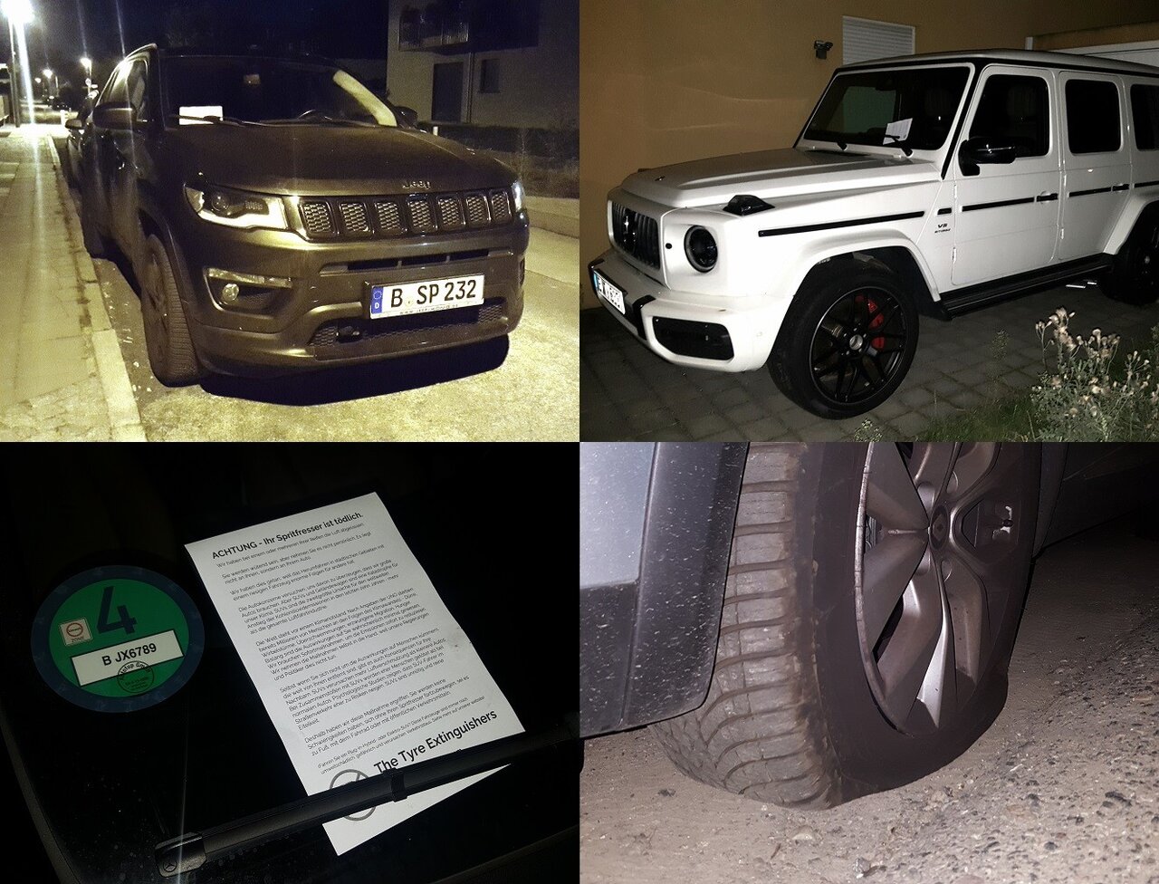 مد جدید فعالان آبوهوایی؛ پنچر کردن شاسیبلندها در برلین