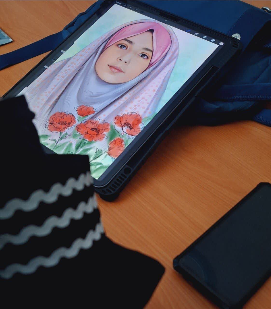 تصویرسازی چهره شهدای حادثه تروریستی توسط هنرمندان کرمانی