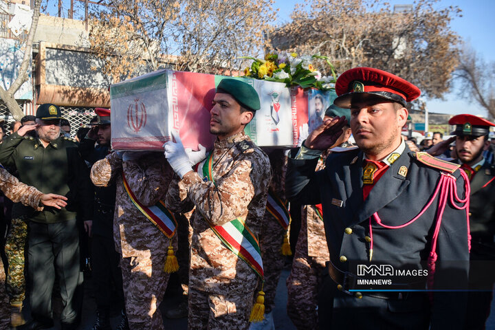 مراسم تشییع شهید مدافع امنیت در بجنورد