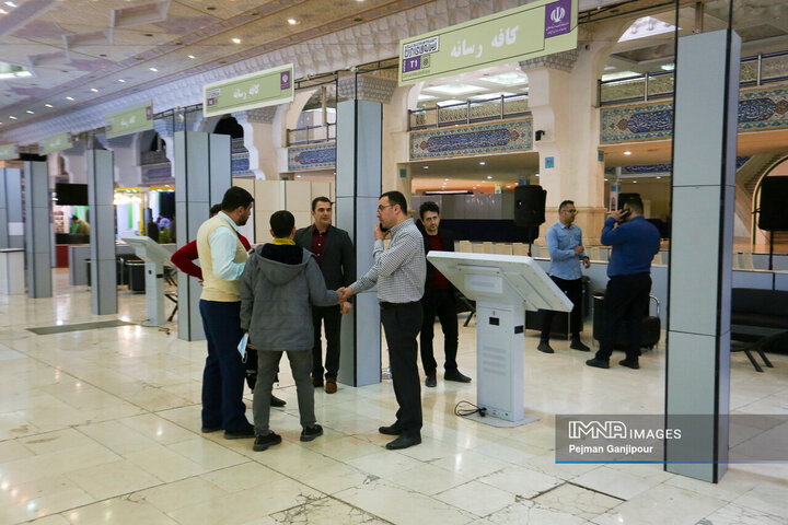 حال و هوای نمایشگاه رسانه‌های ایران پیش از افتتاح