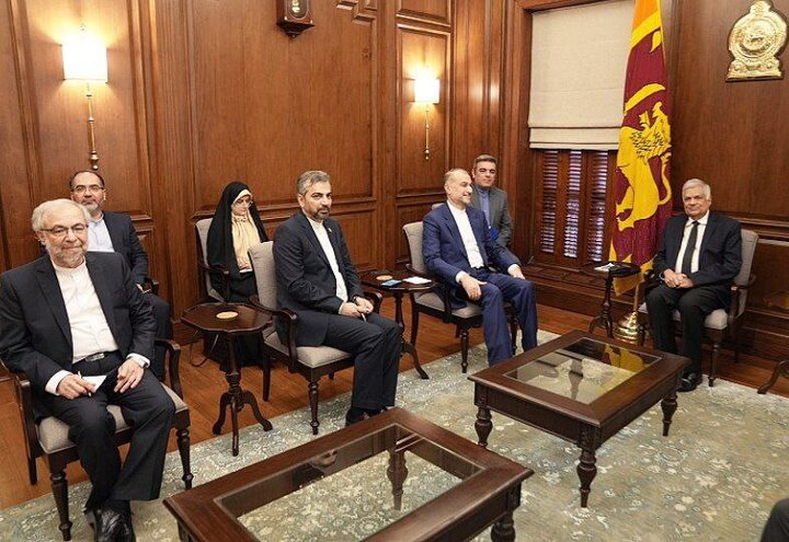 دیدار و گفت‌وگوی امیرعبداللهیان با رئیس‌جمهور سریلانکا