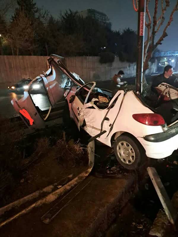 تصادف بزرگراه همت ۲ فوتی بر جای گذاشت+ عکس