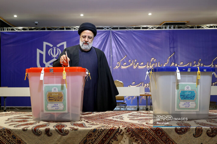 President Raeisi Casts Ballot, Emphasizes Significance of Popular Vote