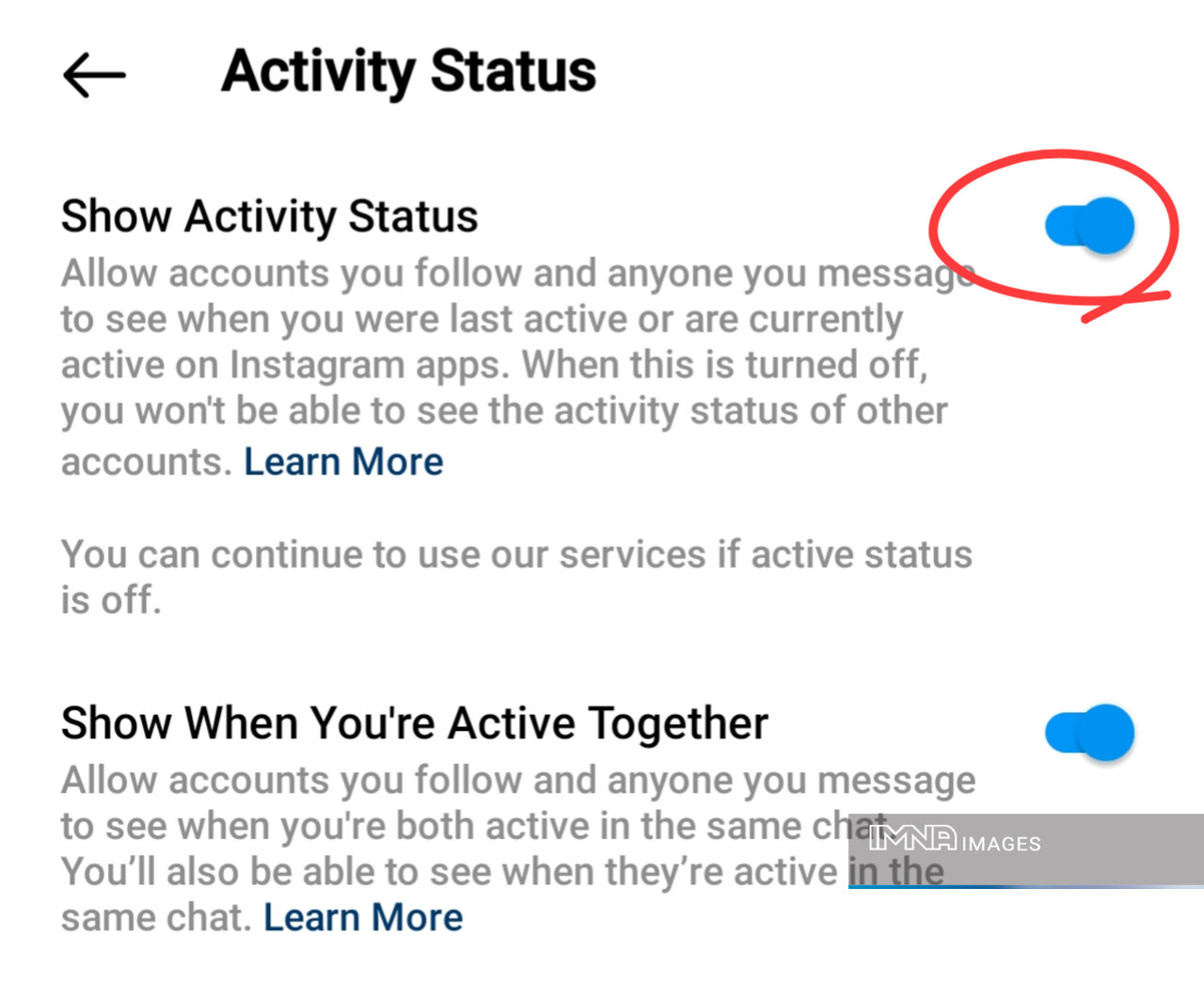 مخفی کردن آنلاین بودن در اینستاگرام جدید