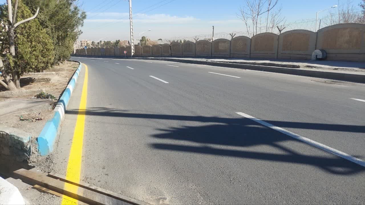 خط‌کشی معابر منطقه ۱۳ اصفهان در آستانه نوروز