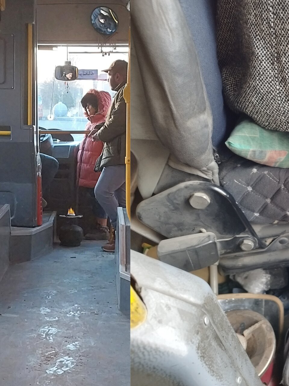 رانندگان و مسافران در انتظار روزهای خوش برای اتوبوسرانی دولتآباد