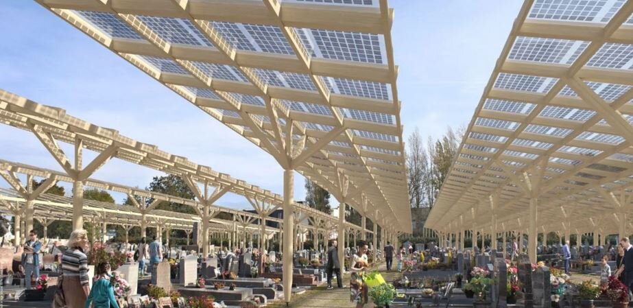 تبدیل گورستان به منبع انرژی خورشیدی در شهر فرانسوی