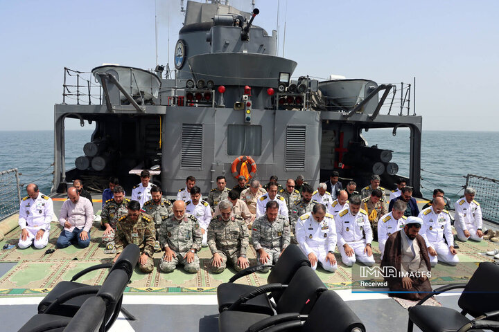 رژه پایانی رزمایش مرکب کمربند امنیت دریایی ایران، چین، روسیه 2024