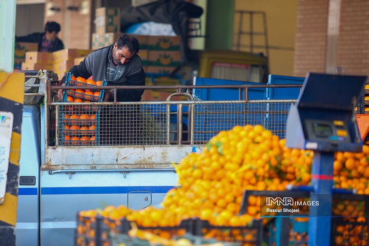 حال و هوای بازار میوه و تره بار اصفهان در آستانه نوروز 1403