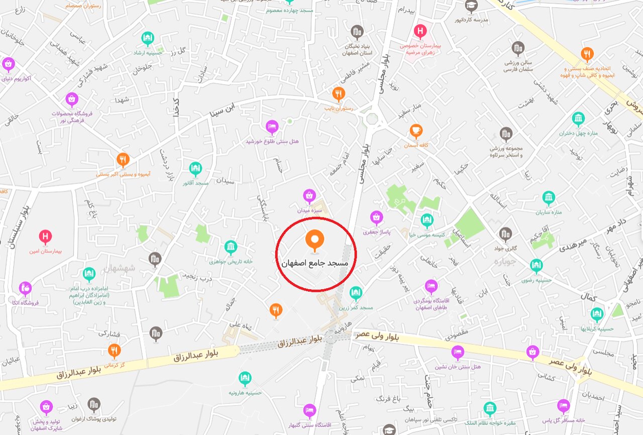 ساعت بازدید از اماکن گردشگری اصفهان + آدرس