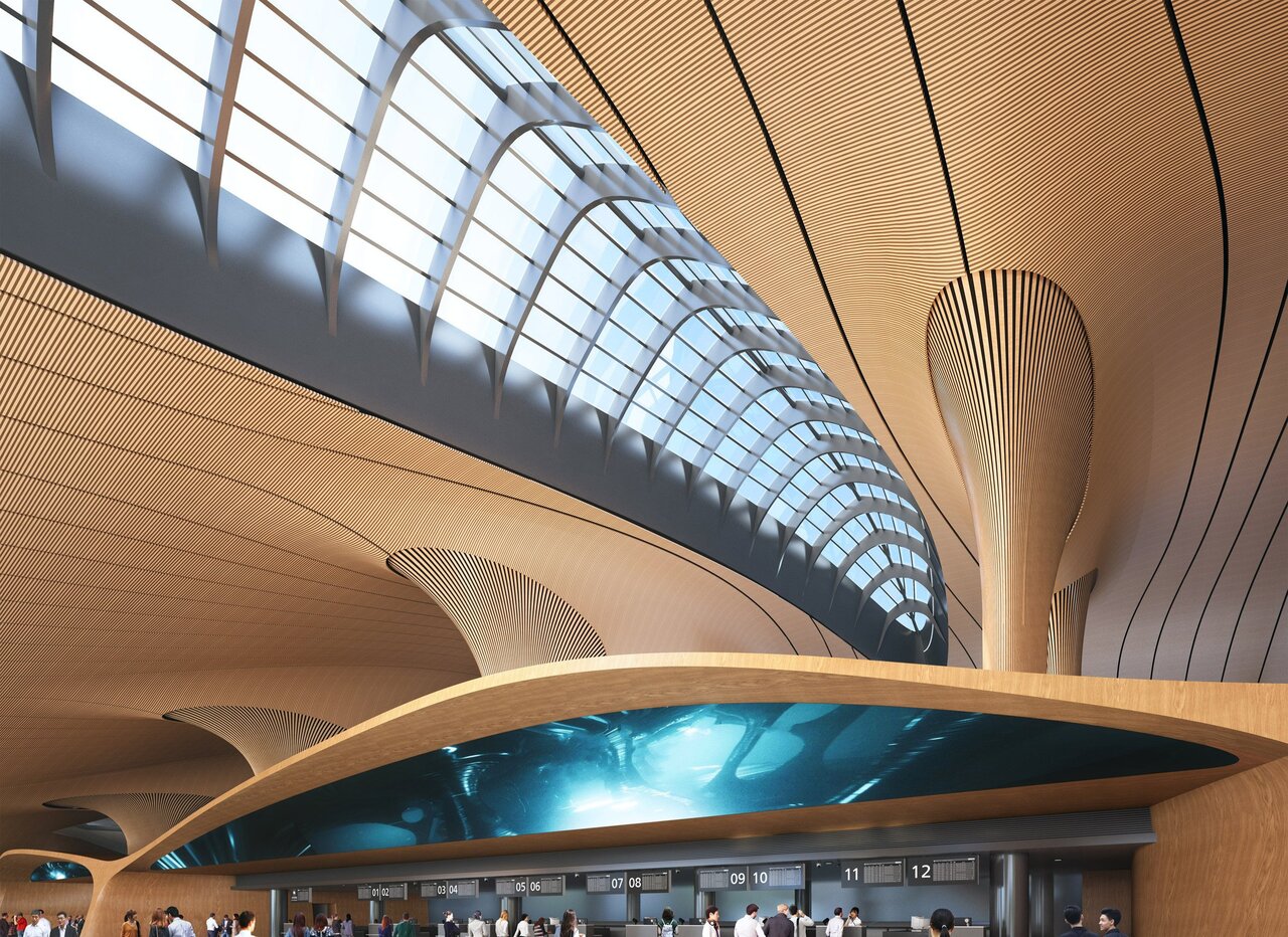 پرندهای در حال پرواز؛ طرح جدید فرودگاه شهر جنگلی چینی