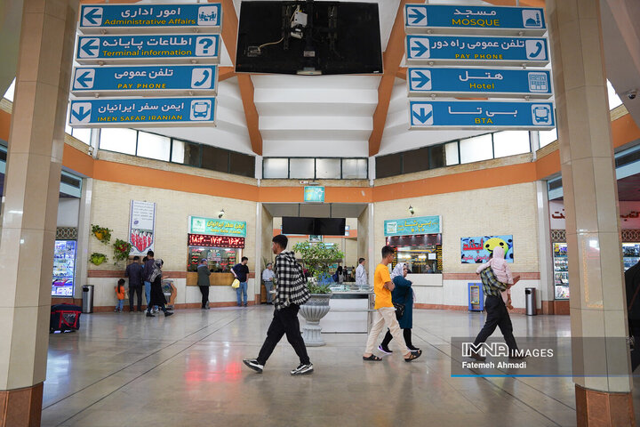 میزبانی پایانه‌های مسافربری اصفهان از بیش از ۷۷ هزار مسافر در تعطیلات عید فطر