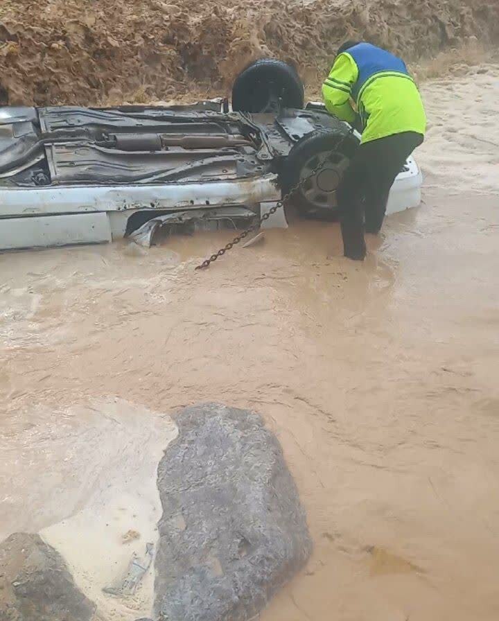 فوت ۲ نفر در سیل شهرستان تفت استان یزد