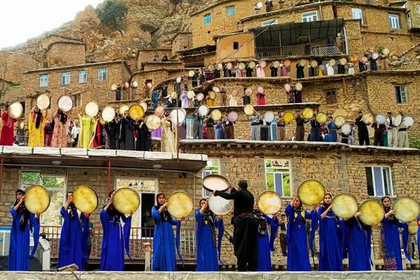 مراسم هزار دف در پالنگان کردستان برگزار می‌شود