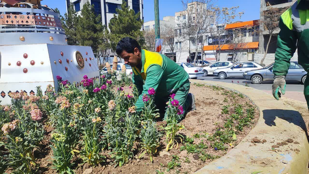 کاشت یک میلیون و ۱۸۳ هزار بوته گل در شهر اراک