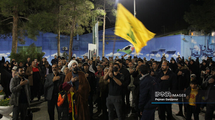 تجمع مردم اصفهان در محکومیت جنایت رژیم صهیونیستی در دمشق