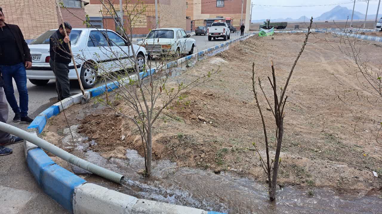 کاشت بیش از ۱۰۰ اصله نهال در روز طبیعت در نایین