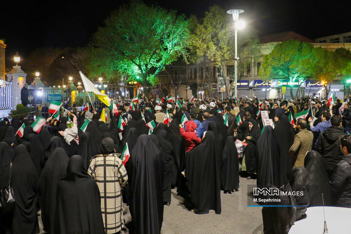 تجمع مردم تبریز در محکومیت جنایات رژیم صهیونیستی در دمشق